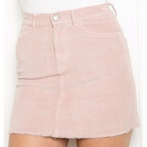 Brandy Melville Light pink corduroy skirt